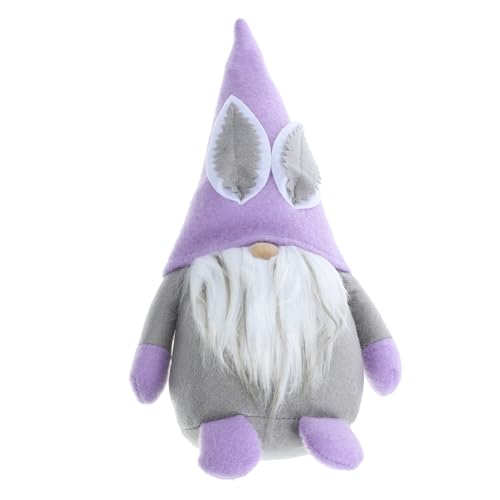 NESTINGHO Hase Zwerg osterzwerg Easter Bunny 0stergeschenke osterpresente frühlingsdeko ausgestopfter Hase Hasenzwergpuppe GNOME Puppenschmuck Osterdeko Plüschstoffe Violett von NESTINGHO