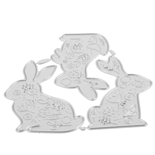 NESTINGHO Ostern Sterben Sterben Gestanzte Form Ostern Stanzformen Scrapbooking Stirbt Stanzformen Zur Kartenherstellung Dekorative Stanzformen Osterhasen Gestanzt Kohlenstoffstahl Silver von NESTINGHO