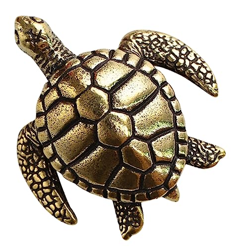 NESTINGHO Vintage Messing Schildkröte Deko Ornament Statuen von Meeresschildkröten Vintage Schildkrötenfigur wohnungseinrichtung wohnungsdeko Dekor Schildkröten-Ornament für den Tisch von NESTINGHO