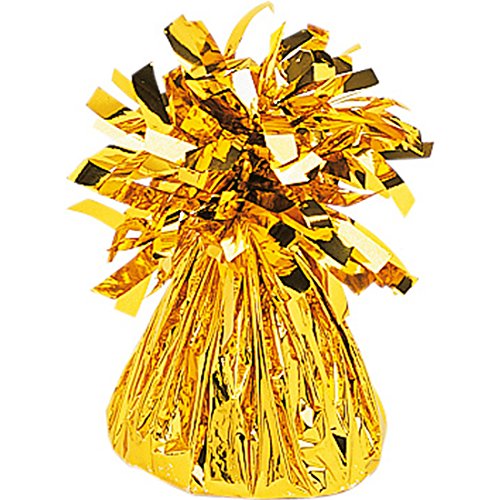 NET TOYS Ballongewicht Folie mit Fransen Ballonbeschwerer Luftballons 170 g Gold Gewicht Luftballon Gewichte für Folienballons von NET TOYS