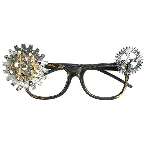 NET TOYS Extravagante Steampunk Brille mit Zahnrädern - Angesagtes Unisex-Kostüm-Zubehör Gothic Partybrille - EIN Highlight für Mottoparty & Karneval von NET TOYS