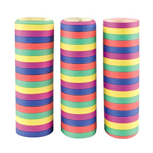 NET TOYS Farbenfrohe Luftschlangen im Set 3 Rollen - 3 Rollen à 4m - Vielseitige Party-Dekoration Papierband für Feste und Events - Ideal für Karneval & Geburtstagsfeier von NET TOYS