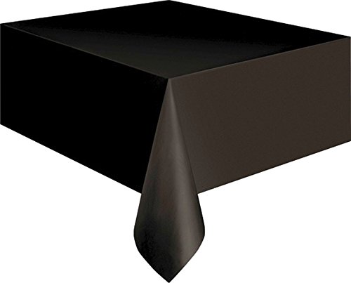 NET TOYS Folien Tischdecke schwarz 130 x 180 cm Tisch Decke Halloween Dekoration Tischdekoration Tischdeko von NET TOYS