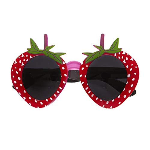 NET TOYS Retro Erdbeer-Brille | Rot-Grün | Hinreißendes Damen-Accessoires freches Früchtchen | Der Hit für Mottoparty & Karneval von NET TOYS