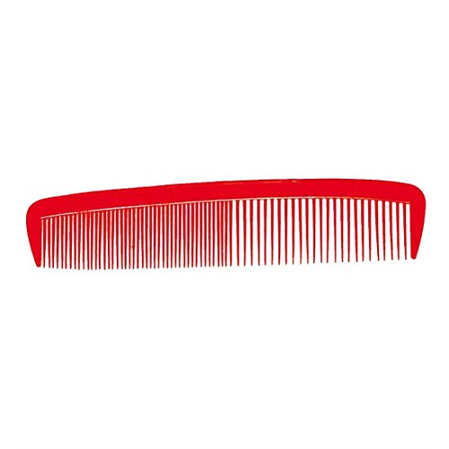 NET TOYS Riesen Clown Kamm Bunter Haarkamm rot Großer Damenkamm Maxi Frisierkamm Retro Styling Comb Riesenkamm Friseur Kostüm Accessoire von NET TOYS