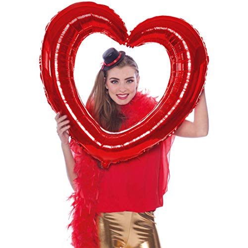 NET TOYS Zauberhafter Folienballon in Herz-Form - Rot - Angesagte Party-Dekoration Luftballon Love für Photo Booth - EIN Highlight für Hochzeit & Valentinstag von NET TOYS