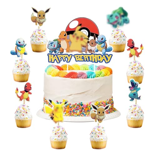 Tortendeko Kindergeburtstag, 49 PCS Kuchen Deko Geburtstag, Cake Topper Kindergeburtstag, Party Deko Geburtstag Kinder, Tortendeko Geburtstag Junge/Mädchen von NEUNEL