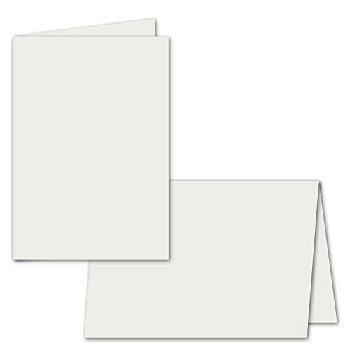 50x faltbares Einlege-Papier für B6 Doppelkarten - cremefarben - 168 x 224 mm (112 x 168 mm gefaltet) - ideal zum Bedrucken mit Tinte und Laser - hochwertig mattes Papier von GUSTAV NEUSER® von NEUSER PAPIER