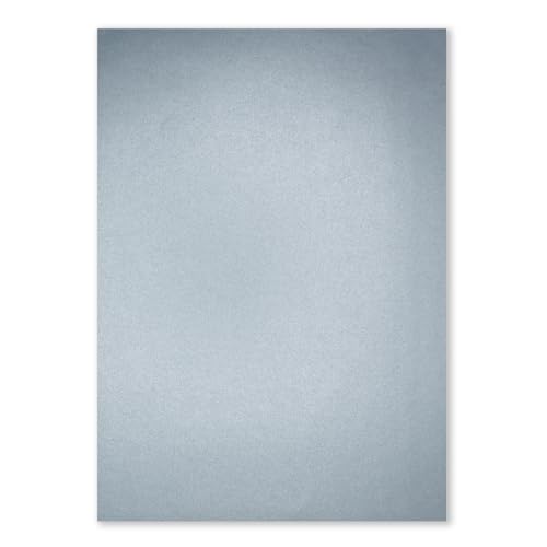 NEUSER PAPIER Papierbogen Metallic DIN A4-210 x 297 mm - Silber - 50 Stück - 125 g/m² - Glanzpapier zum Basteln, bedruckbar, Kartenherstellung, Einladungen, Briefpapier von NEUSER PAPIER