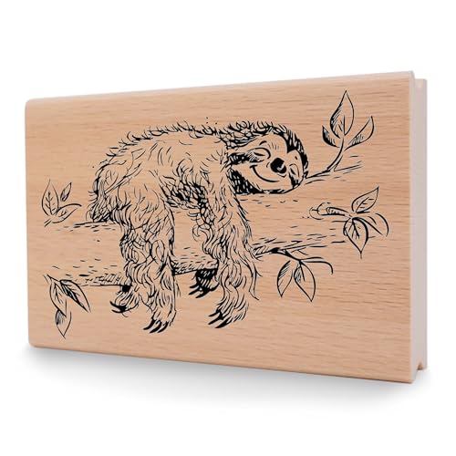 NEWSTAMPS Stempel Olli Motivstempel aus Holz & Gummi zum Karten und Geschenke basteln, Holzstempel für Tiere, Tierstempel, Faultier, Scrapbook, Textilstempel, Deko, Freunde NEWSTAMPS Stempel Olli Motivstempel aus Holz & Gummi zum Karten und Geschenke basteln, Holzstempel für Tiere, Tierstempel, Faultier, Scrapbook, Textilstempel, Deko, Freunde von NEWSTAMPS DIE STEMPELMACHER