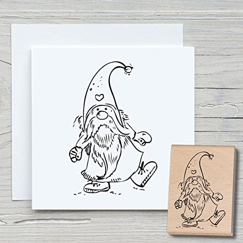 Stempel Wichtel 01 - Motivstempel Holzstempel Scrapbooking Karten Weihnachten von NEWSTAMPS DIE STEMPELMACHER