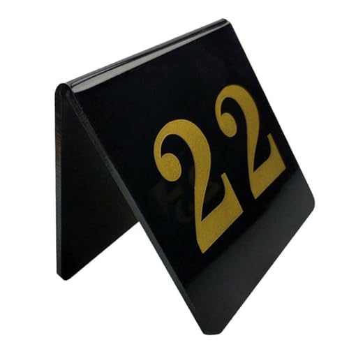 NEZIH 8 X 8 X 7 cm Acryl-Dreieckstischkarte, Doppelseitig, V-Förmig, Tischkarte, Tischnummer Für Restaurant-Café-Bars/1 To 60 von NEZIH