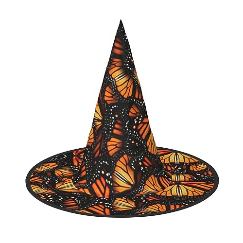 NEZIH Hexenhüte Orange Monarch Hexenhüte Halloween Kostüm Unisex Halloween Weihnachten Party von NEZIH