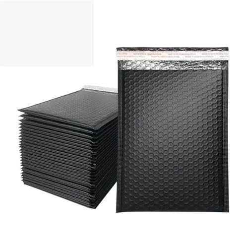 Luftpolstertaschen Luftpolsterumschläge, 100 Stück, Luftpolstertaschen, gepolsterte Umschläge, selbstklebende Versandumschläge, Versandtaschen, Verpackung for Unternehmen(Black,11 * 15cm) von NFOQRVKW