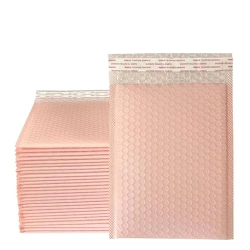 Luftpolstertaschen Luftpolsterumschläge, 100 Stück, Luftpolstertaschen, gepolsterte Umschläge, selbstklebende Versandumschläge, Versandtaschen, Verpackung for kleine Unternehmen(Light pink,11 * 15cm) von NFOQRVKW