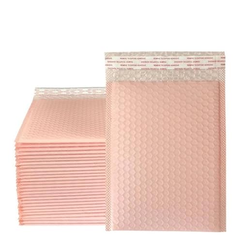 Luftpolstertaschen Luftpolsterumschläge, 100 Stück, Luftpolsterverpackung, Briefumschläge, Poly-Umschlag for den Versand, selbstklebende Luftpolstertasche, Polsterung(Light pink,18 * 23cm) von NFOQRVKW