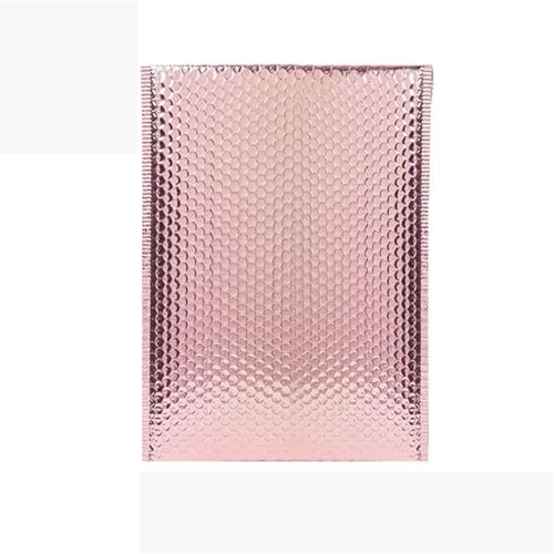 Luftpolstertaschen Luftpolsterumschläge, 50 Stück, Luftpolstertaschen, selbstklebende, gepolsterte Umschläge, Geschenktüten, Laserverpackung, Umschlagtaschen for Bücher(Rose gold,15 * 20cm) von NFOQRVKW