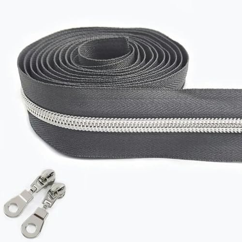 NFOQRVKW Reißverschluss Reißverschlussschieber aus Metall, 1–4 Meter, 5# Nylon-Reißverschlussband, Kleidersack, Reißverschlussschieber, Nähreißverschlüsse, Reißverschluss-Reparatur-Sets, DIY-Zubehör von NFOQRVKW