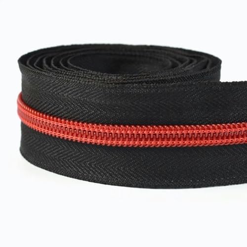 Reißverschluss Reißverschlussschieber aus Metall, 1/2/3 Meter, 5# Reißverschlussband for Nähen + Reißverschlussschieber, Tasche, Geldbörse, Nylon-Reißverschlüsse, Köpfe, Reparaturverschlüsse, DIY-Zube von NFOQRVKW