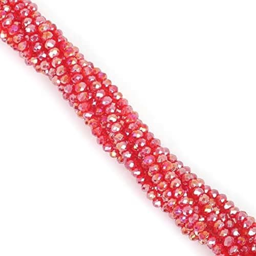 2 3 4 mm österreichische facettierte Kristallperlen, runde Glasperlen, lose Abstandsperlen für Schmuck, handgefertigte Herstellung, DIY (Farbe: 55 g, Artikeldurchmesser: 3 mm, 145 Stück) – 2 m von NGHRDGD