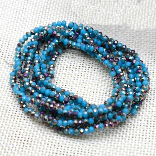 2 mm Kristallperlen, Rot, Gelb, Blau, mehrfarbige Perlen, Kristallglasperlen, Charms, lose Abstandsperlen zur Schmuckherstellung, DIY, H013, 2 mm, ca. 160 Stück-H032-2 mm, ca. 160 Stück von NGHRDGD