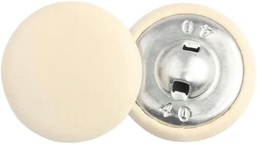 20 Stück 18L-44L (11–28 MM) mit PU-Lederstoff bezogene Knöpfe zum Nähen und Basteln, DIY-Jacken- und Manteldekorationen, Bastelzubehör-Beige-40L 25 mm 20 Stück von NGHRDGD