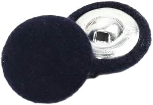 20 Stück Durchmesser 15–38 mm, runde Stoffknöpfe zum Selbernähen, Basteln und als Kissendekor, ideal für Näher und – Marineblau – 15 mm, 20 Stück von NGHRDGD