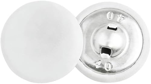 50 Stück 11–28 mm große, mit Leder bezogene Knöpfe zum Nähen, weiche, runde Schnallen für Jacken und Mäntel, Bastelzubehör, ideal für Näher und-Weiß-20 mm 50 Stück von NGHRDGD