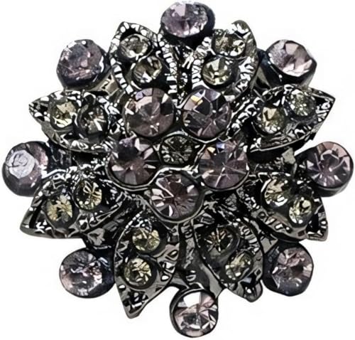 6 Stück 13–39 mm Kristall-Rhinestone-Knöpfe Perlmuttknöpfe Retro-Rhinestone-Knöpfe Kristall-Hemdknöpfe Perlmuttknöpfe für Kleidung-Schwarz 18 mm-Silber von NGHRDGD