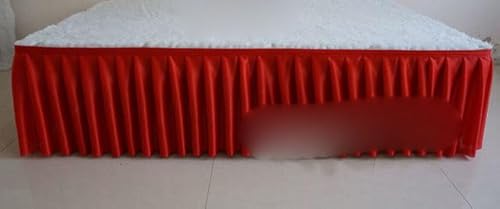 Bankett-Tischrock, Hochzeitshintergrund für Tischdecke, Hochzeit, Bühne, Tischdekoration, 50 x 300 cm, Rot von NGHRDGD