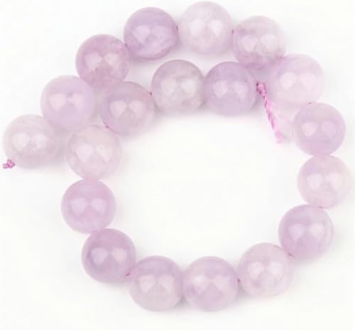 Lavendelfarbene Amethystperlen, rund, glatt, lose Perlen zur Schmuckherstellung mit Armbändern, 7,5/15 Zoll, Lavendel, 10 mm, 15 Zoll pro Strang von NGHRDGD