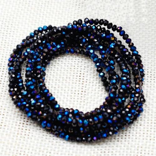 mm Kristallperlen, Rot, Gelb, Blau, mehrfarbige Perlen, Kristallglasperlen, Charms, lose Abstandsperlen zur Schmuckherstellung, DIY, H013, 2 mm, ca. 160 Stück-H009-2 mm, ca. 160 Stück von NGHRDGD