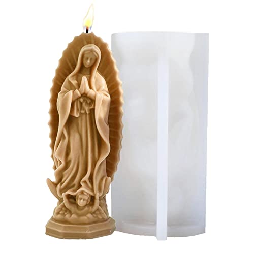 3D Mary Silikonform | 3D Silikon Mary Sculpture Formen für Ton | Form für Harzputz Aromatherapie Seifenkuchen, Soja-Wachskerzen, Seife, Ton, Gips, Harzkunst von NGUMMS