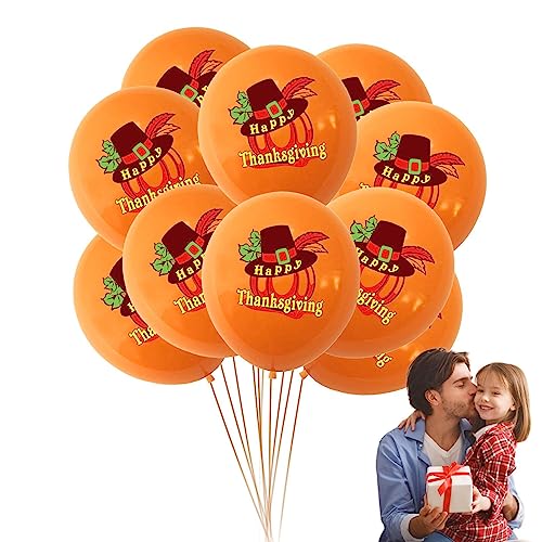 Danksagung Ballons | Partyballons Türkei -Ahornblatt 12 Zoll | Lustige Party-Requisiten Set von 10, Ballons für Danksagungsfeiern, Themenpartys, Festival Zubehör von NGUMMS