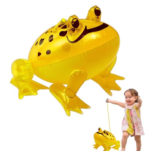 Schildkrötenspielzeug, aufblasbarer Frosch,Aufblasbarer großer leuchtender Schildkröten-Krötenballon | Cartoon-Tier-Ornament, lustige Partygeschenke für Kinder, Dschungel-Tierspielzeug, Heimdekoration von NGUMMS