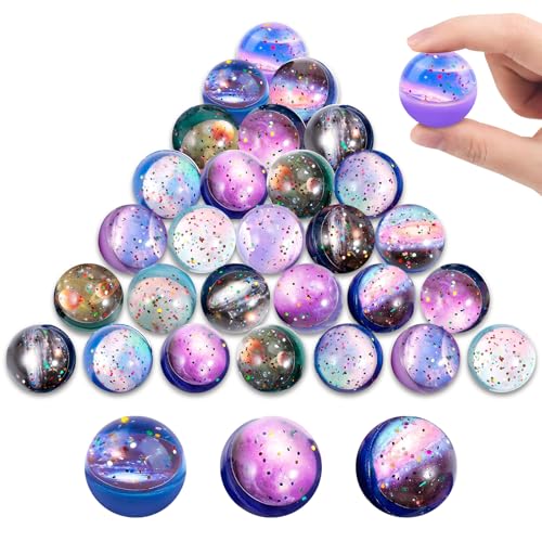 32 Stück Flummi Planeten für Kinder, 32mm Flummies Planeten Spielzeug Kindergeburstag Mitgebsel Groß Give aways Schultüte füllung PartygeschenkeAdventskalender Gastgeschenk Set für Mädchen Jungen von NHDDGR