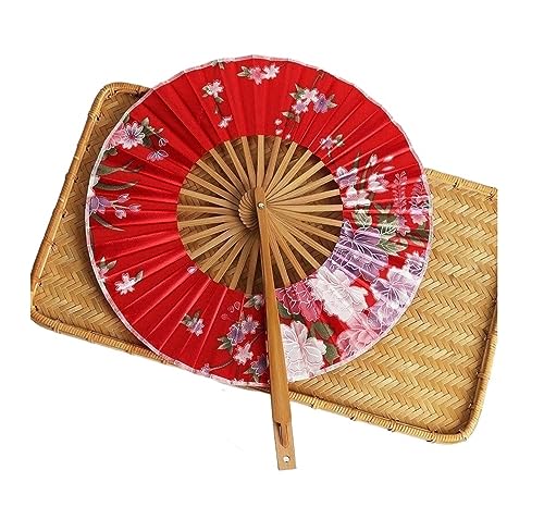 Handfächer Handfächer Faltfächer Japanische Blume Tasche Faltbarer Handfächer Runder Kreis Party Dekor Geschenke Hochzeit Hochzeitsgeschenk von NHFUGRSUTRRRRR