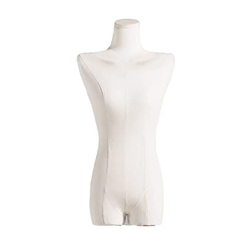 Mannequin weibliche Schaufensterpuppe, Torso, Halbskala, Kleiderform zum Nähen, Leinenstoff, Manikins für Kleidung, Schmuck, 2 Stile (A) von NHFUGRSUTRRRRR