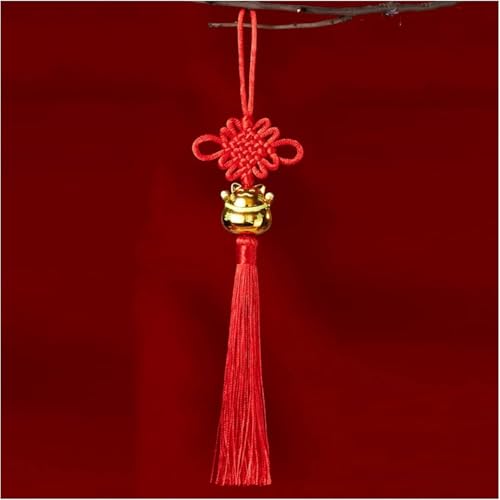 NHJSDLLMNZ Home Decor Quasten 3 Stück Quaste chinesische Knoten Quaste, chinesischer Stil rote Quaste Ornament, chinesische Knoten Anhänger kleine Wohnzimmer Dekoration von NHJSDLLMNZ