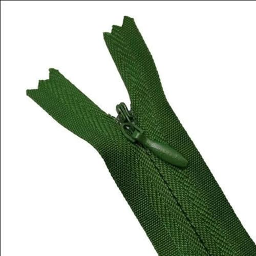 NHJSDLLMNZ Reißverschluss 2 Stück unsichtbarer Nylon-Reißverschluss, einseitiger Stoffreißverschluss, DIY-Näh- und Bastelzubehör(Green,50cm) von NHJSDLLMNZ