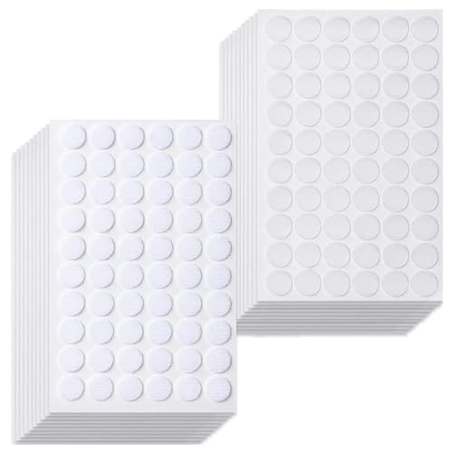 NHPY 500 Paar 15MM Klettverschluss selbstklebend,Klettpunkte Selbstklebend Klett Klebepunkte,Klettverschluss zum kleben,Self Adhesive Klebend für Handwerk auf Papier, Kunststoff, Glas, Leder, Metall von NHPY