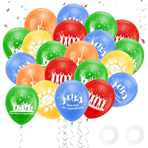 40 Stück Alles Gute zur Jugendweihe Ballons für Jungen Mädchen, Jugendweihe Deko Luftballons, Bunt Jugendweihe Luftballons, Jugendweihe Luftballons Dekoration, Jugendweihe Partyfeiern Deko von NHYDZSZ