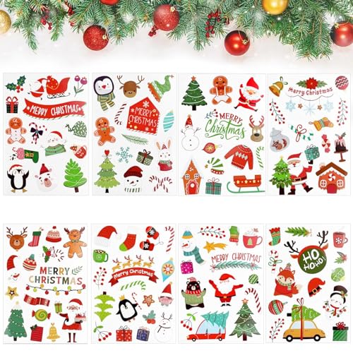 Weihnachtliche Aufkleber,226 Stück Weihnachtsaufkleber Süße Weihnachten Geschenkaufkleber,Weihnachtsetiketten Selbstklebend,für Umschlag Geschenktüten Papiertüten Weihnachtskarten von NHYDZSZ