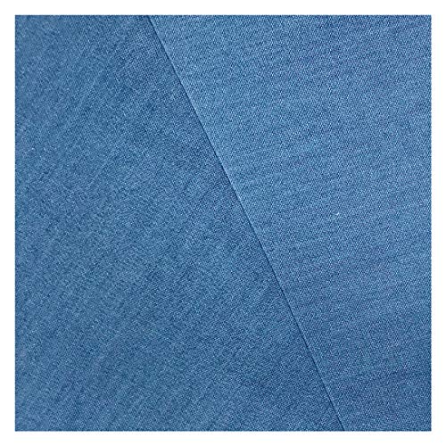 NIANTONG Gewaschener Denim Jeansstoff Meterware 150cm Breiter Leichter Kleidungsstoff aus 100% Baumwolle für Kleidung, Nähen Von Bastelarbeiten, Nicht Dehnbar(Color:Light Blue) von NIANTONG