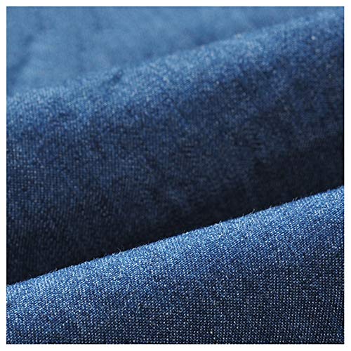 NIANTONG Gewaschener Jeansstoff Weicher Stoff Aus 100% Baumwolle Dünne Jacke Hose Hemd Schürze Handgefertigtes DIY-Nähen Dünner Jeansstoff Farbe Mittelblau Saphirblau(Size:1.5M*2M,Color:Mittelblau) von NIANTONG