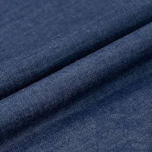 NIANTONG Weicher Jeansstoff Haustextilien Bastelmaterialien zum Nähen Von Kleidung, Beliebten Jeans, Tischdecken und Wohnaccessoires Meterware Verkauft（Breite: 150 cm）(Size:1x1.5 m,Color:Dunkelblau) von NIANTONG