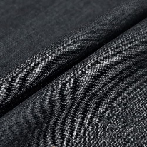 NIANTONG Weicher Jeansstoff Haustextilien Bastelmaterialien zum Nähen Von Kleidung, Beliebten Jeans, Tischdecken und Wohnaccessoires Meterware Verkauft（Breite: 150 cm）(Size:1x1.5 m,Color:Schwarz) von NIANTONG