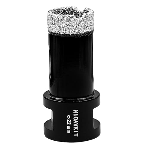 NICAVKIT 22mm Diamant Fliesenbohrer, M14 Diamant Lochsäge Bohrkrone, Diamantbohrer für Porzellan Fliese Granit Marmor Fliesen Bohren von NICAVKIT