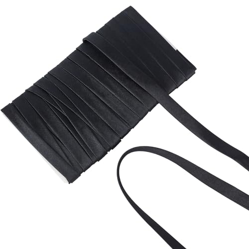 NICENEEDED 10 Yard Satin-Schrägband, Doppelt Gefaltetes Schrägband Aus Satin Mit Bindung, Satinbesätze Aus Polyestergewebe Zum Nähen von Paspeln An Kleidung von NICENEEDED