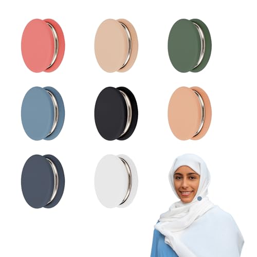 NICENEEDED 8 Stück Hijab Magnetnadeln, Mehrzweck-Hijab-Magnete, Die Nicht Hängen Bleiben, Bunte Magnetische Schal Verschluss Brosche Pins Knöpfe von NICENEEDED